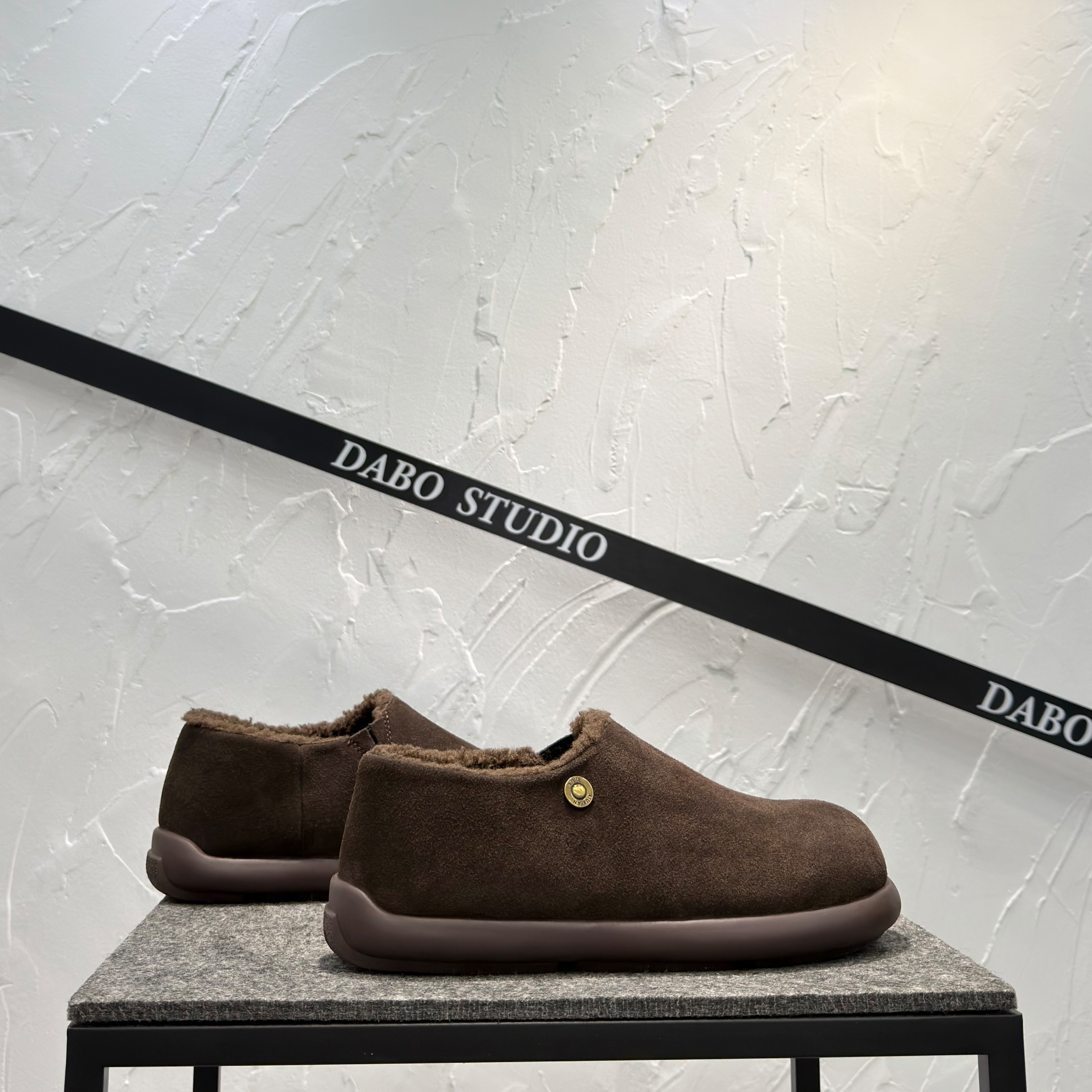 勃肯鞋男款2025新款冬季真皮丑萌鞋加绒保暖软底棉鞋一脚蹬休闲鞋,淘宝优惠券,粉丝福利购,淘宝优惠卷