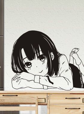加藤惠双墙贴路人女主墙画