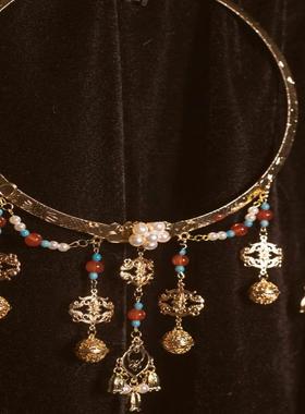 「金陵」古风长命锁汉服璎珞项圈新中式国风项链明制婚服旗袍配饰