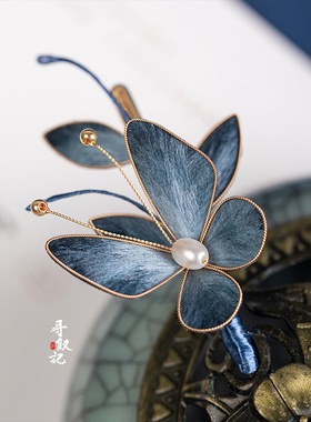 教师节中国风非遗绒花胸针礼物