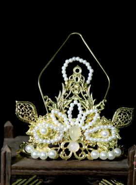 立体拍摄道具莲花观音发饰古风