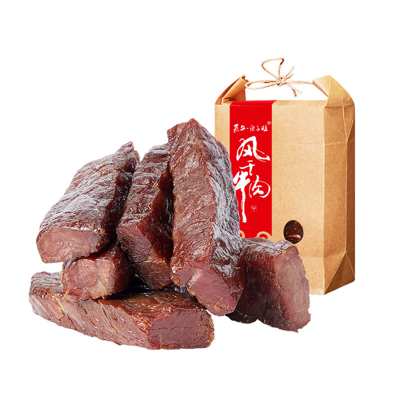 内蒙古500g儿童学生孕妇健康牛肉干 惠牛傻子旺食品牛肉类