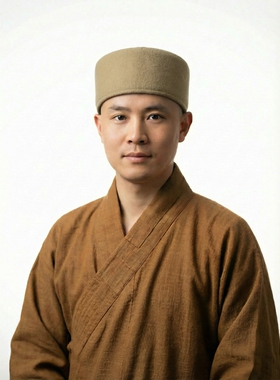 羊绒加棉僧帽冬季和尚平帽男女保暖僧侣帽光头和尚帽加厚款普莲花