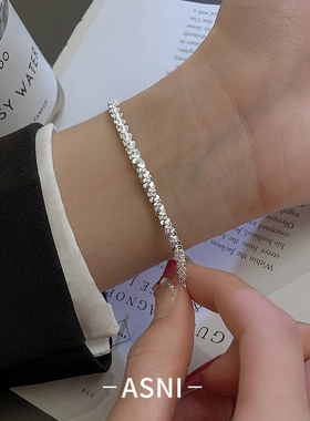 925银碎银几两纯银手链女小众设计ins风高级感轻奢几何闺蜜礼物