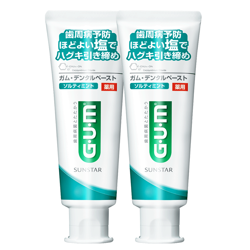 gum旗舰店GUM日本进口岩盐薄荷牙膏清新口气牙龈护理清洁口腔口气清新0