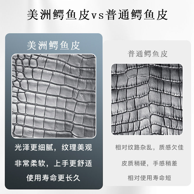 十瑞美洲鳄鱼皮手表带女肖邦男表带 十瑞配件