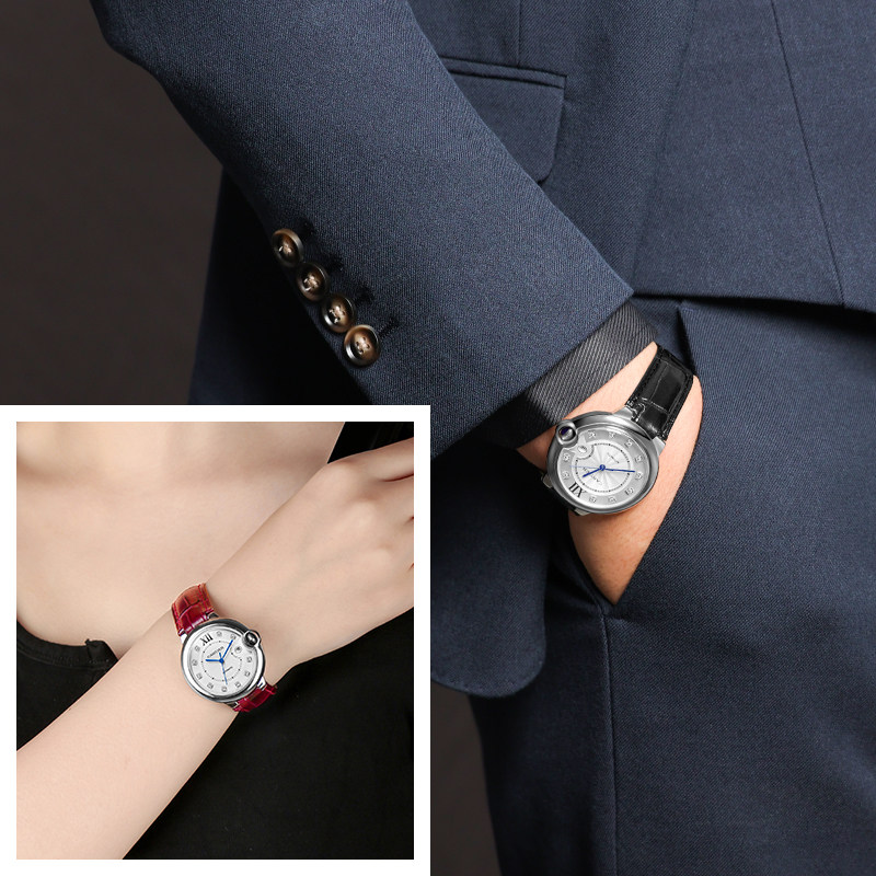 十瑞表带卡地亚蓝气球男凸口手表带 十瑞配件