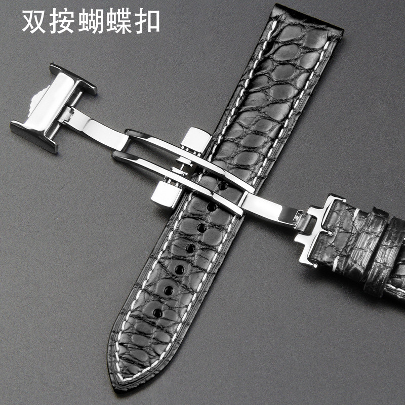 十瑞鳄鱼皮表带浪琴真皮男l2手表带 十瑞配件