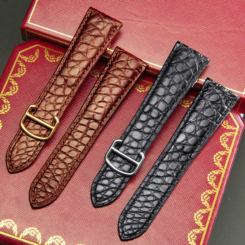 十瑞鳄鱼皮卡地亚男tank坦克表带 十瑞配件