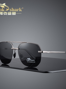 库克鲨鱼偏光太阳镜男开车专用