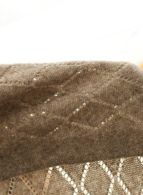 春夏100%山羊绒披肩女镂
