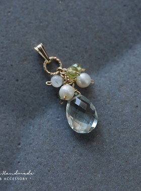 绿野仙踪原创设计天然绿水晶项链