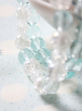 独家原创天然白水晶单圈手链