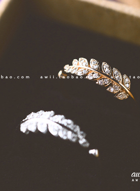 「排叶」维之手清新超级闪微锆石