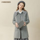 Famecoco范可儿通勤简约翻领羊毛双面呢大衣外套中长款F228AR002