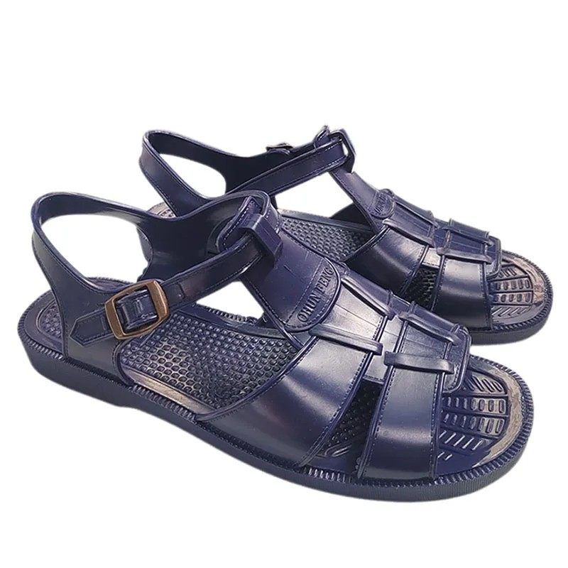 2022年牛筋复古软胶潮男凉鞋夏季青少年学生防滑耐磨经典凉拖鞋,淘宝优惠券,粉丝福利购,淘宝优惠卷