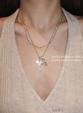 ZZZITA 油画少女·Girly Flower～百搭复古白色小雏菊锁骨链项链