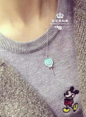 纯银甜美风森系钥匙项链