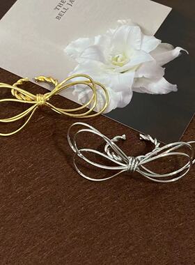 时尚轻奢精致镂空大蝴蝶结开口戒指小众设计感简约百搭指环新款