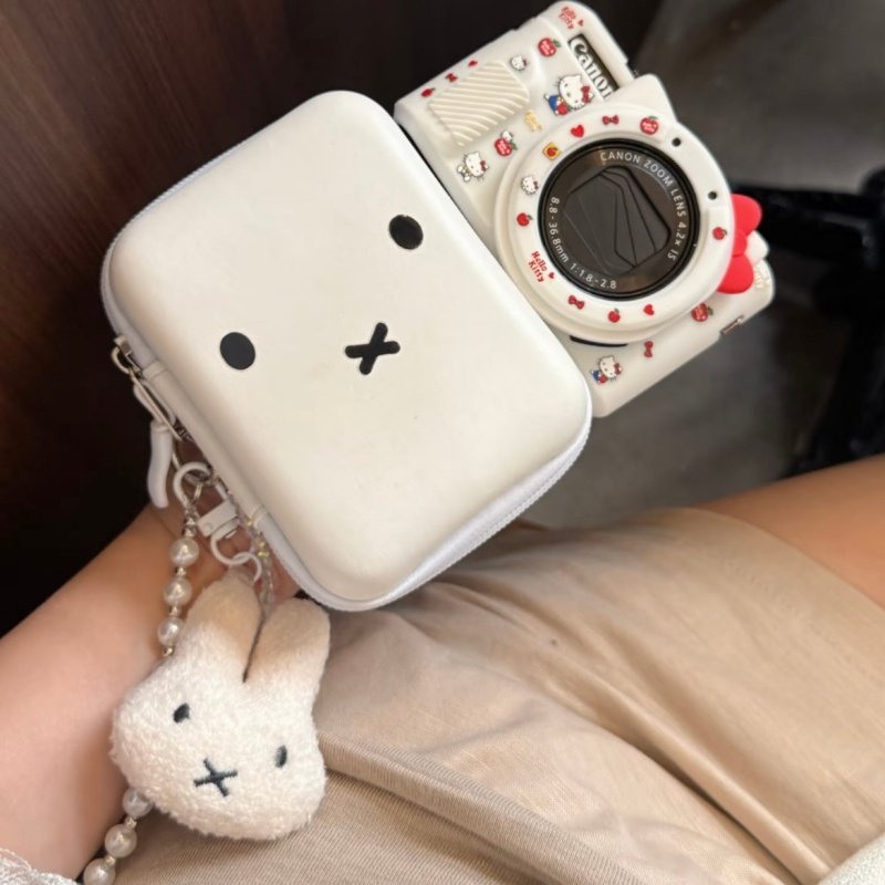 可爱兔子CCD相机保护包收纳包零钱证件口红粉饼杂物防摔便携收纳,淘宝优惠券,粉丝福利购,淘宝优惠卷