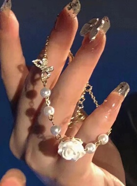 新中式枫叶铃兰花手链女i