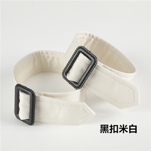 风衣袖口绑带布手腕带子大衣装饰配件黑扣袖带束带系带束口卡其色 - 图1
