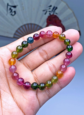 巴西老矿收藏级7A高端碧玺手链