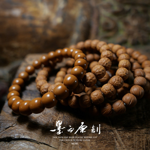 「墨白」神级 原生态野生猴头手串核桃佛珠手串单圈文玩 - 图0