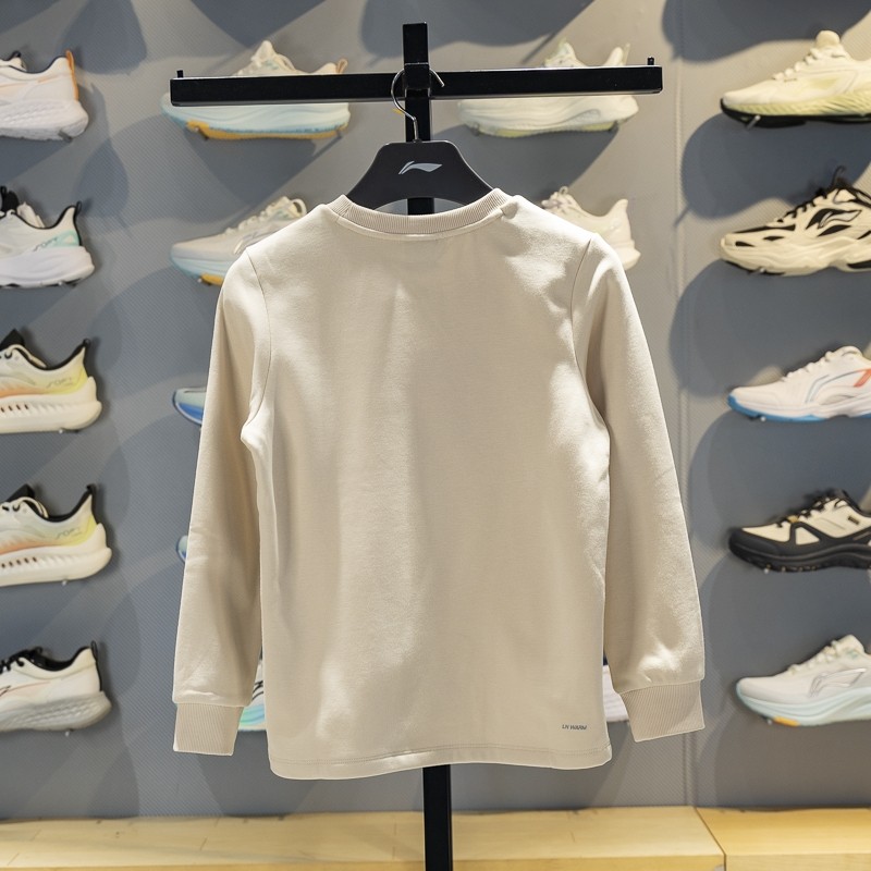李宁童装儿童长袖T恤2025新款男大童加绒保暖圆领卫衣上衣YTLV120,淘宝优惠券,粉丝福利购,淘宝优惠卷