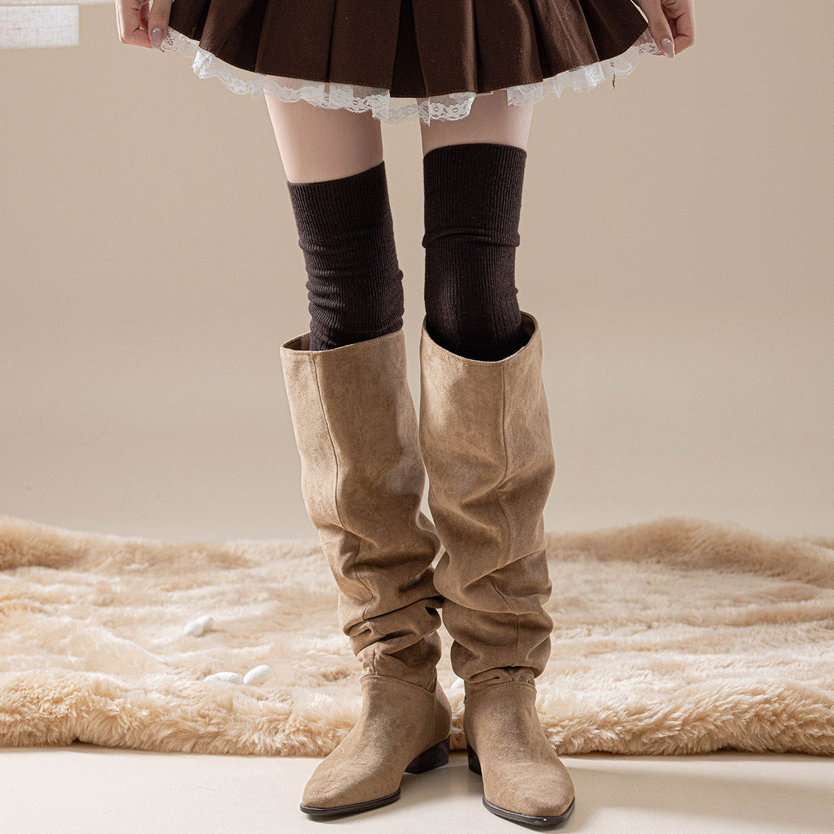 桑蚕丝羊绒长筒袜子女冬季生姜发热保暖加厚长堆堆袜过膝袜jk女袜,淘宝优惠券,粉丝福利购,淘宝优惠卷
