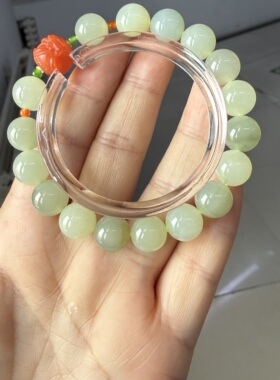 和田玉冰晴水卡8mm设计款