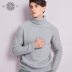 Dệt 2018 mới mùa thu và mùa đông cao cổ áo len cashmere dày nam đầu ấm áo len cashmere tinh khiết áo sơ mi nam - Áo len Cashmere