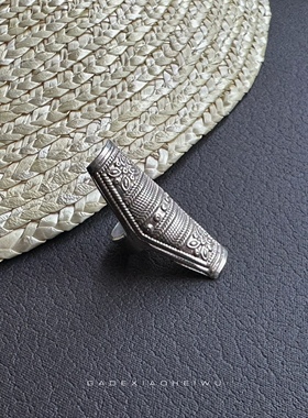 呷的小黑屋纯银戒指990凉山彝纯手工简约戒指小众民族风戒闺蜜