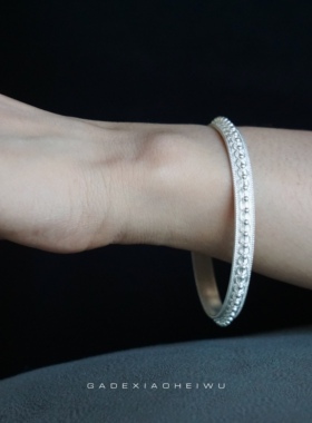 纯银手镯手镯纯银民族风