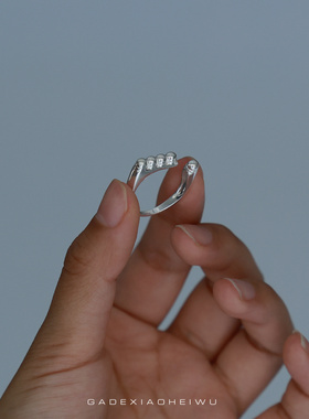 呷的小黑屋足银戒指足银990原创银戒彝族戒简约大气百搭高级感戒