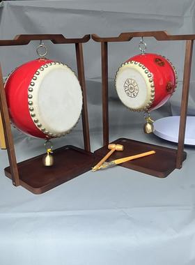 百福鼓六帝鼓玄关风水摆件