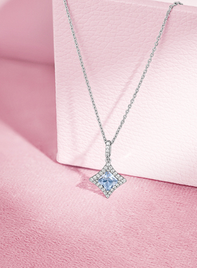 周六福项链女星星链坠S925银高级