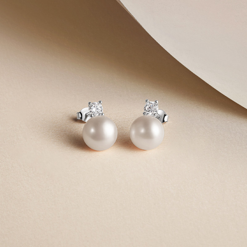 周六福淡水珍珠耳钉女S925银耳饰优雅甜美时尚送女友节日礼物,淘宝优惠券,粉丝福利购,淘宝优惠卷