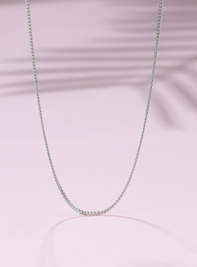 周六福s925纯银子女无吊配饰素链