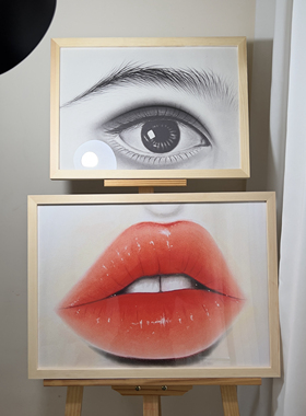 半永久纹绣艺术氛围感眉眼唇画美容院学校教学装饰画摆件美妆素描