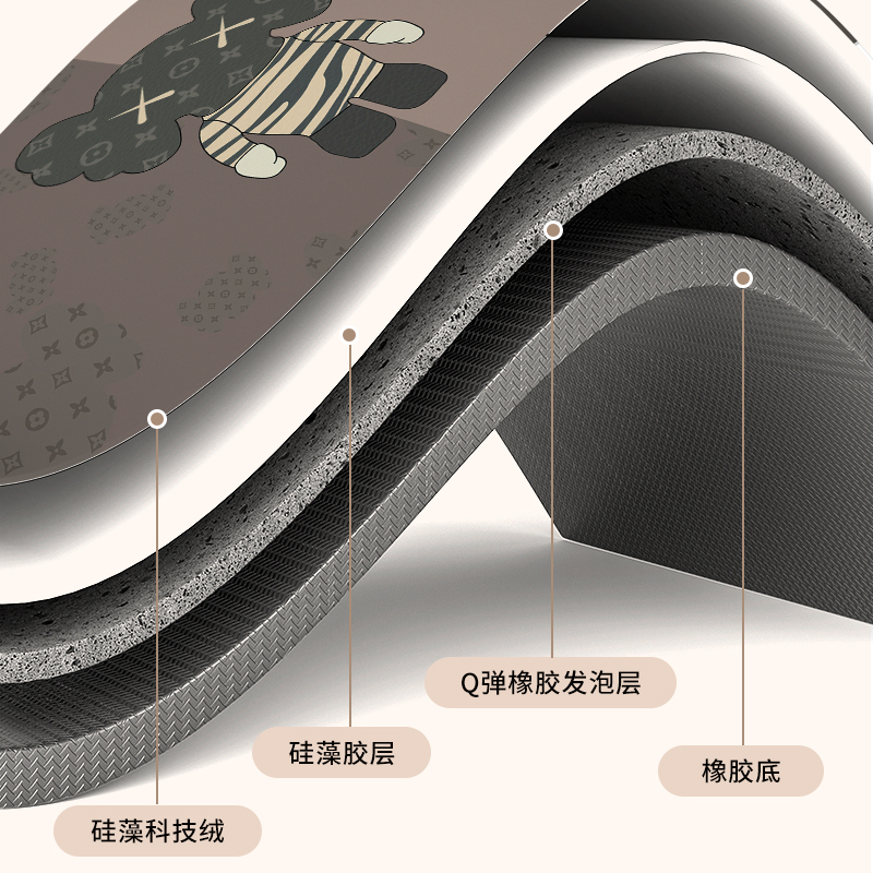 硅藻泥地垫浴室吸水垫子卫生间门口防滑脚垫速干厕所地毯入户门垫
