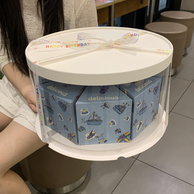 自制洞洞乐惊喜礼物盲盒三角形蛋糕盒戳戳乐空盒生日情人节礼物盒,淘宝优惠券,粉丝福利购,淘宝优惠卷