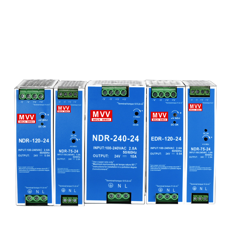 明纬开关电源导轨式12V5a变压器220转直流24V10A/DR/NDR/HDR/EDR - 图3