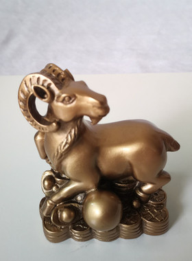 树脂生肖亥猪卯兔未羊三合摆件客