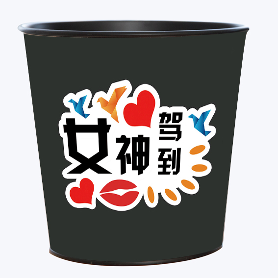 轻奢桌面垃圾桶创意铁艺台面收纳桶家用茶几餐桌客厅桌上铁桶纸篓 - 图3