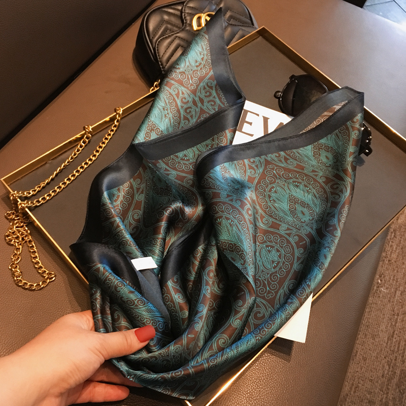 腰果花复古春秋蚕丝装饰新款丝巾 芊灵服饰围巾/丝巾/披肩