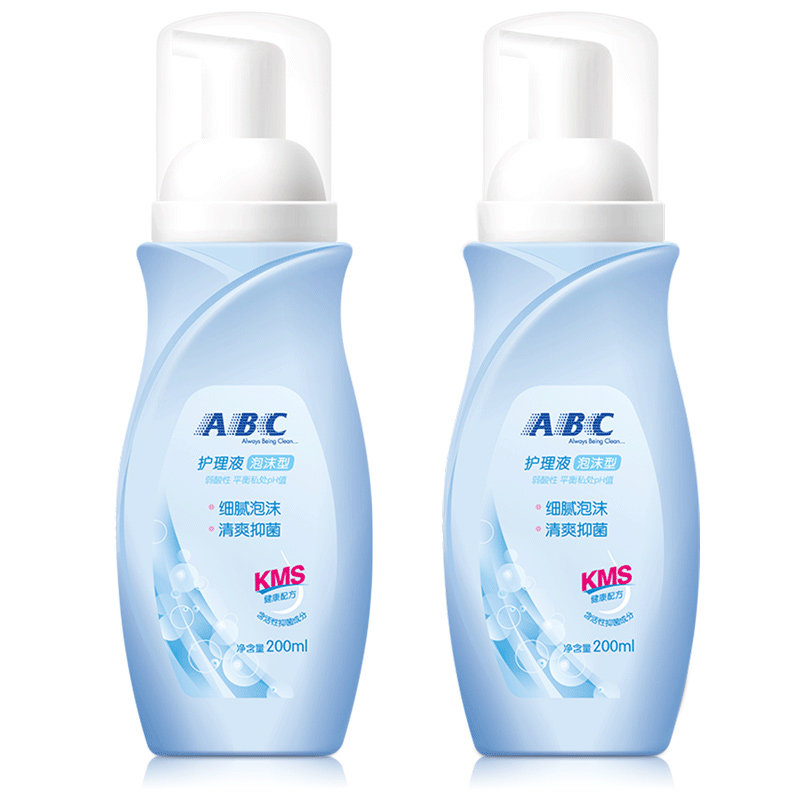 abc私处卫生护理液泡沫200ml洗液 百惠家居私处洗液