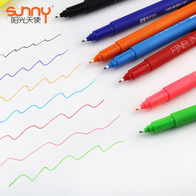 阳光天使12色细线描笔签字设计绘图素描漫画笔手绘笔线描勾线笔 虎窝淘