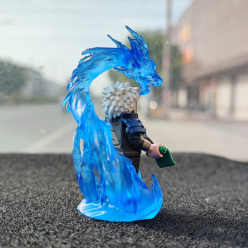 第三方忍者二代目千手扉间水龙王透明版底座积木人仔玩具模型配件 - 图2