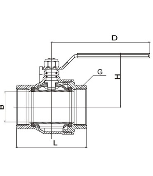 埃美柯2208黄铜铜球阀大通径流量 4分6分1寸DN15 20 25 32 40 50 - 图0